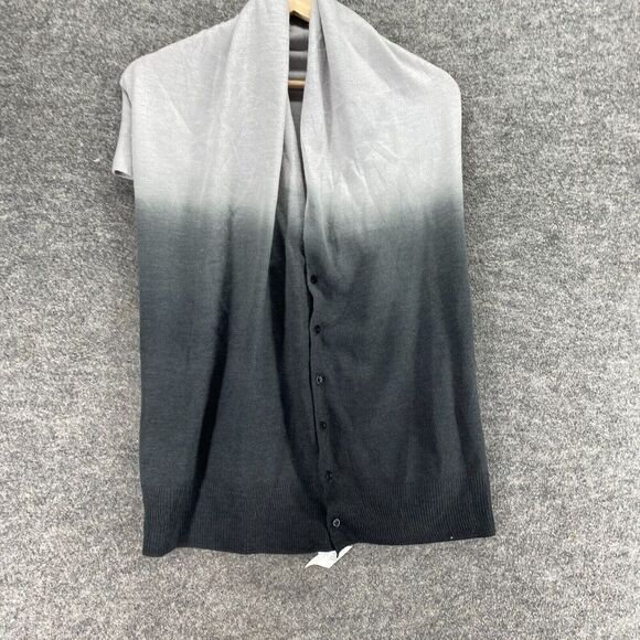 New Cruise Club Cardigan Shawl Women M Medium Black Ombre Knit Button Casual - Picture 4 of 11